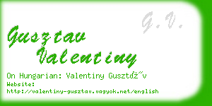 gusztav valentiny business card